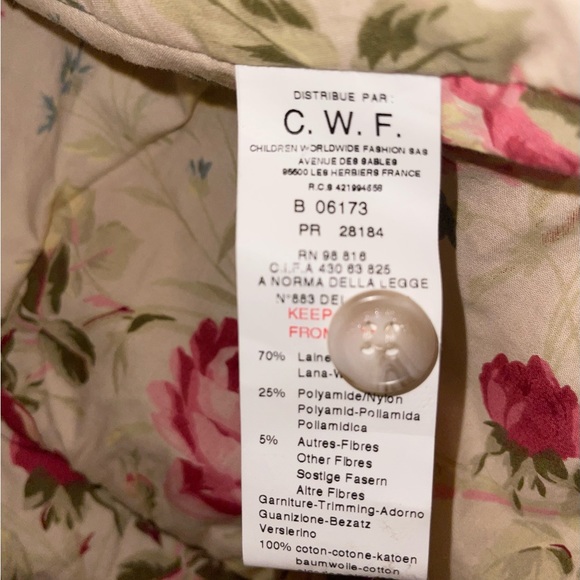 Burberry Tweed Pea Coat (9M) - Picture 4 of 9